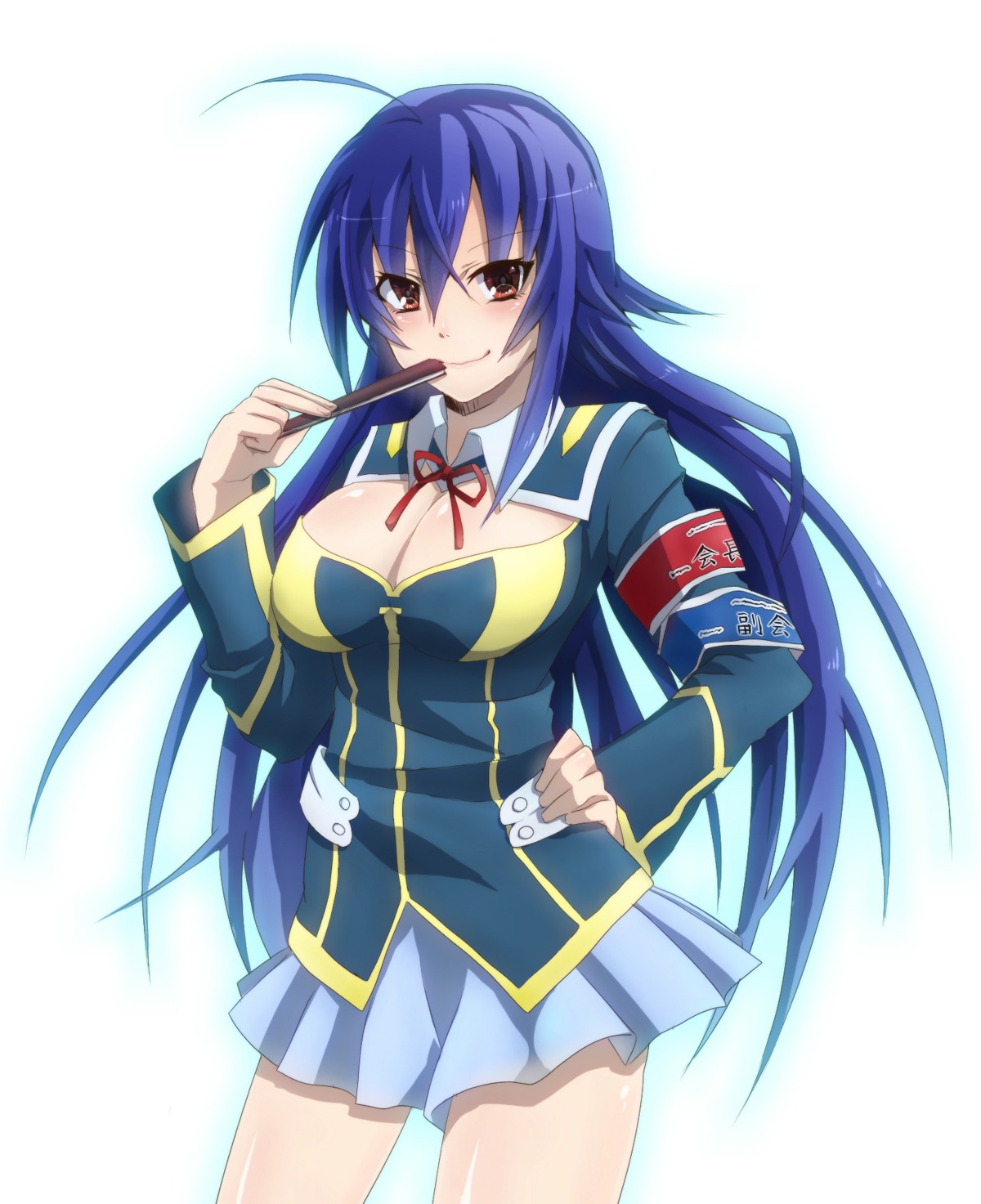 cleavage, kirinin, kurokami_medaka, medaka_box, seifuku