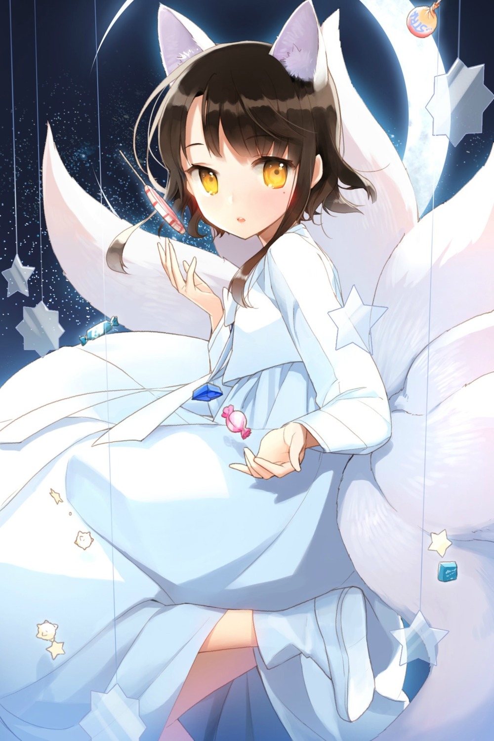 animal_ears, kitsune, salty, sita_vilosa, sword_girls, tail