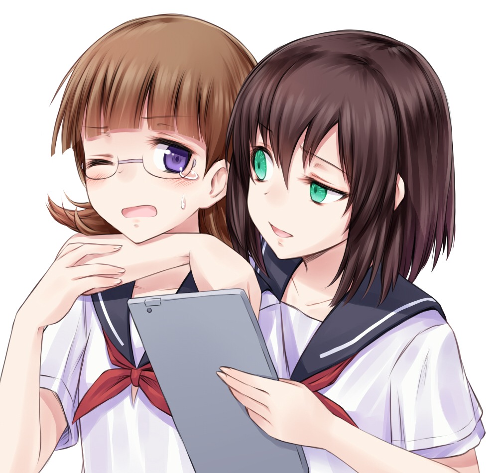 funakubo_hiroko, megane, onjouji_toki, saki, saki_achiga-hen, seifuku, suzushiro_yukari