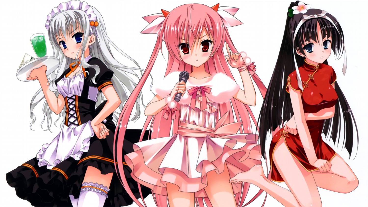 breast_hold, chinadress, dress, garter, hidan_no_aria, hotogi_shirayuki, jeanne_d'arc, jeanne_d'arc_(hidan_no_aria)