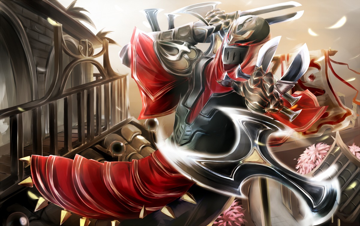 armor, league_of_legends, ninja, sword, umagenzin, zed