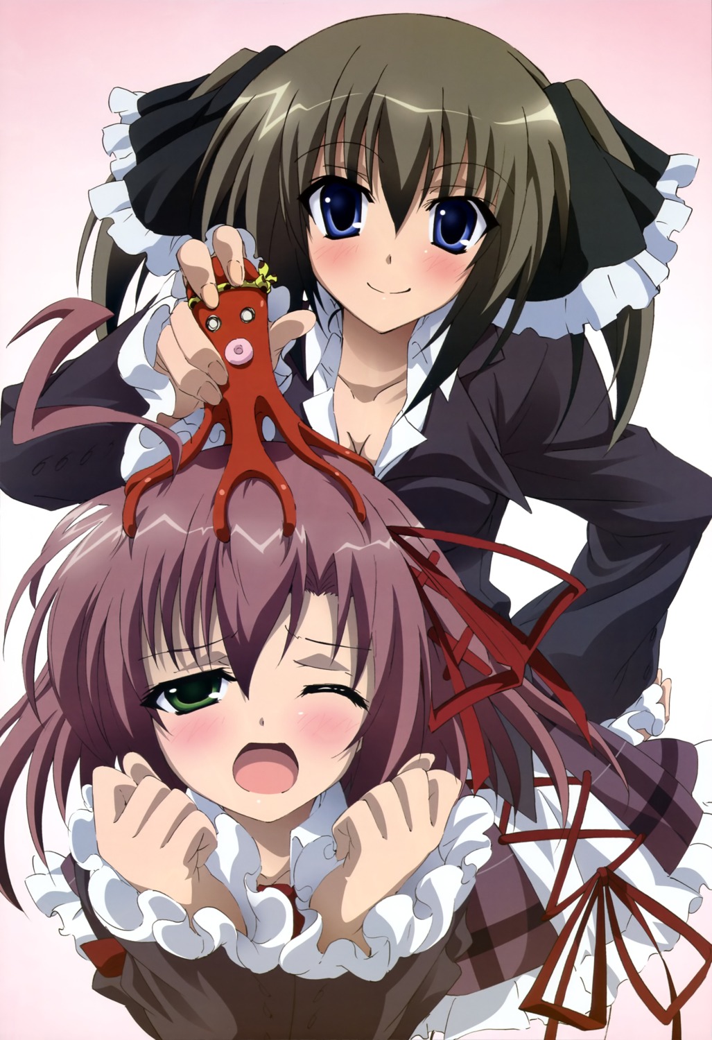 cleavage, sakurano_kurimu, seifuku, seitokai_no_ichizon, shiina_minatsu, tamura_masafumi