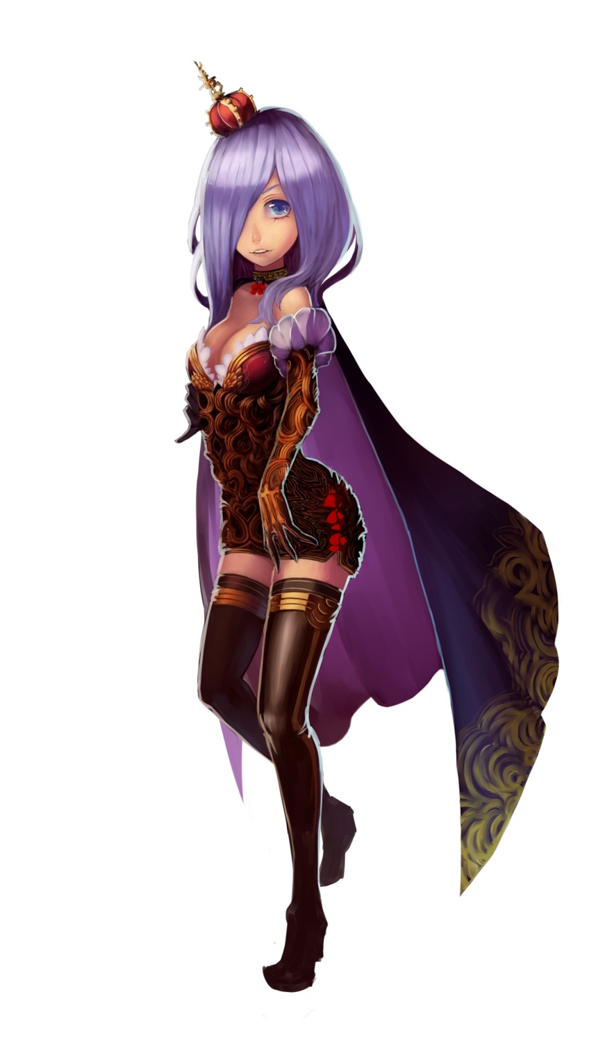 cleavage, kansousamehada, thighhighs