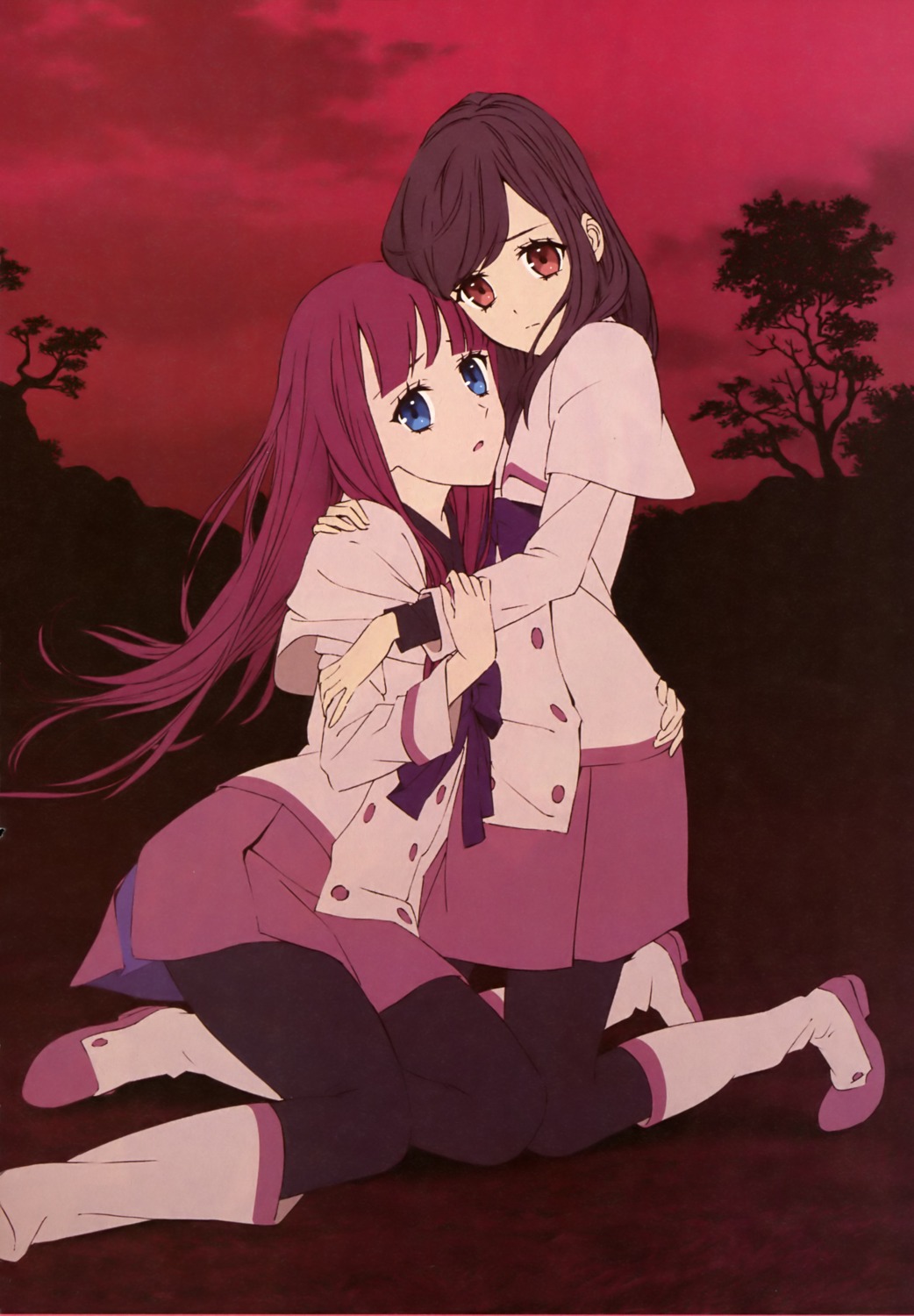akizuki_maria, pantyhose, seifuku, shinsekai_yori, watanabe_saki