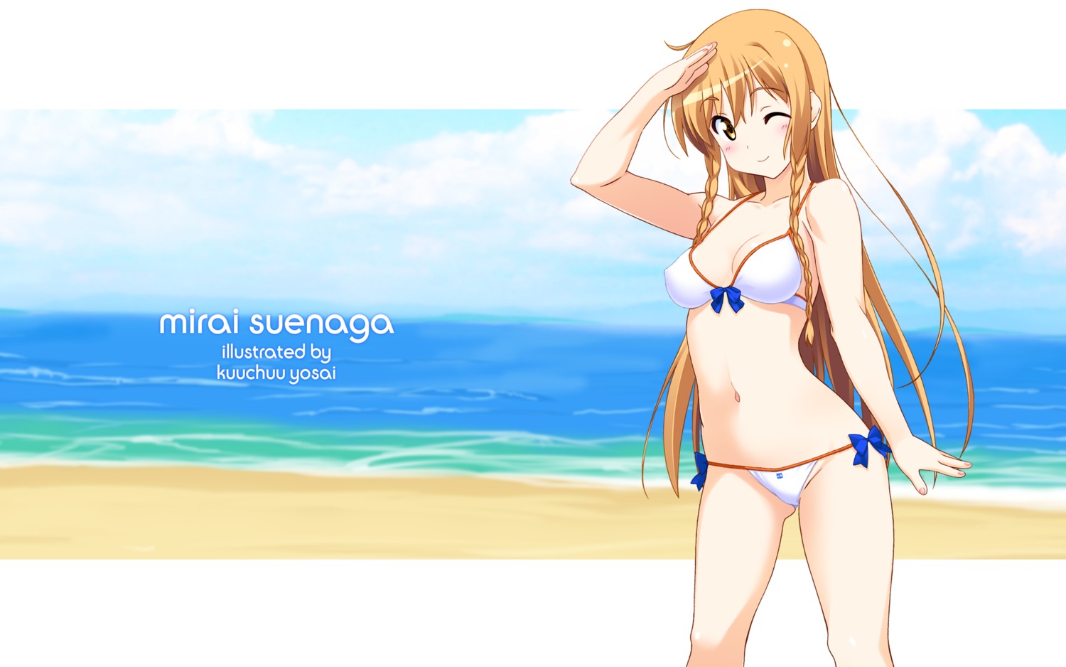 bikini, cleavage, culture_japan, kuuchuu_yousai, suenaga_mirai, swimsuits, wallpaper