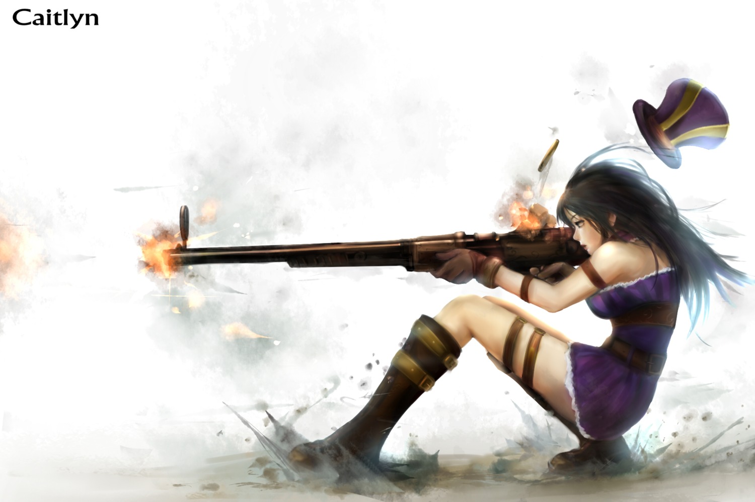 caitlyn, gun, league_of_legends, zhang_xiao_bo