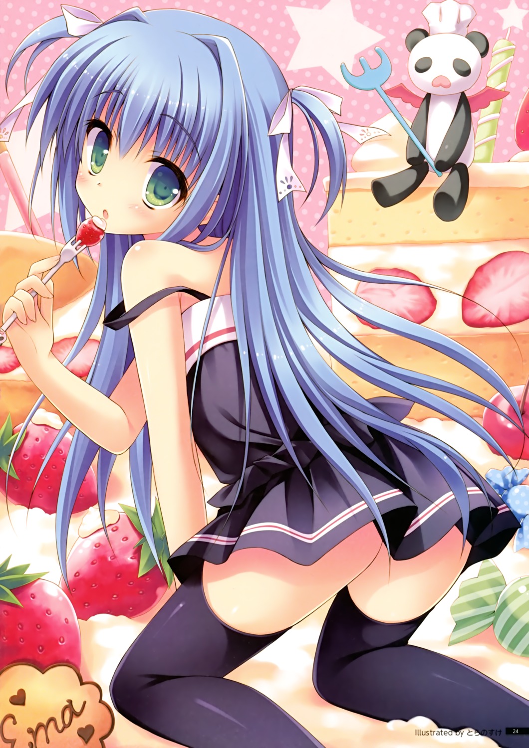 cube, kurano_ema, kurano_kun_chi_no_futago_jijou, thighhighs, toranosuke