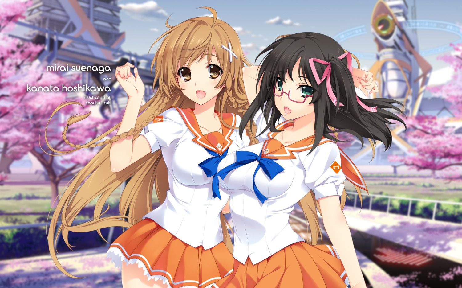 culture_japan, hoshikawa_kanata, iizuki_tasuku, megane, seifuku, suenaga_mirai, wallpaper