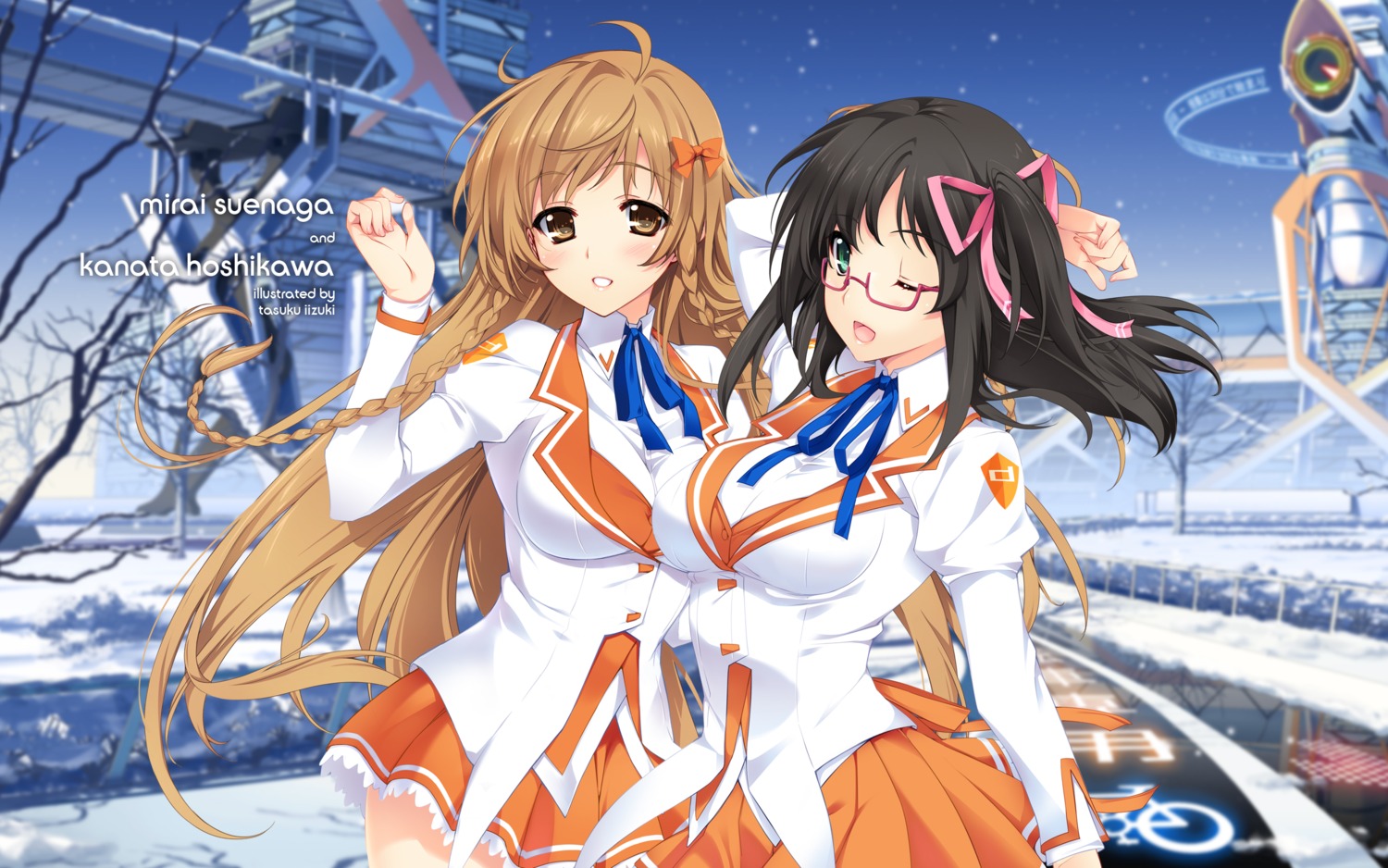 culture_japan, hoshikawa_kanata, iizuki_tasuku, megane, seifuku, suenaga_mirai, wallpaper