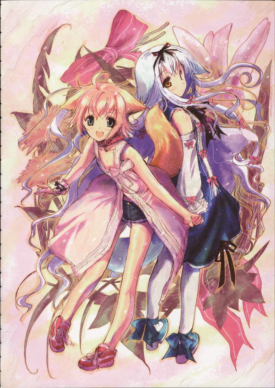 animal_ears, dress, inumimi, lily_(w&l), lolita_fashion, ozaki_hiroki, tail, wanko