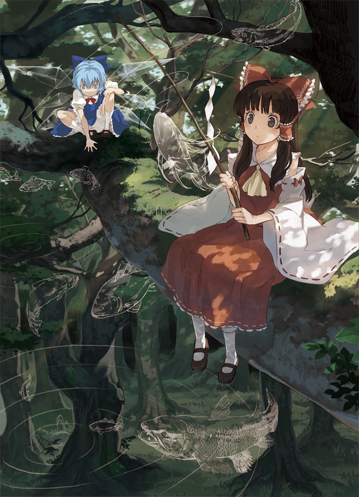 cirno, cosmic, hakurei_reimu, touhou