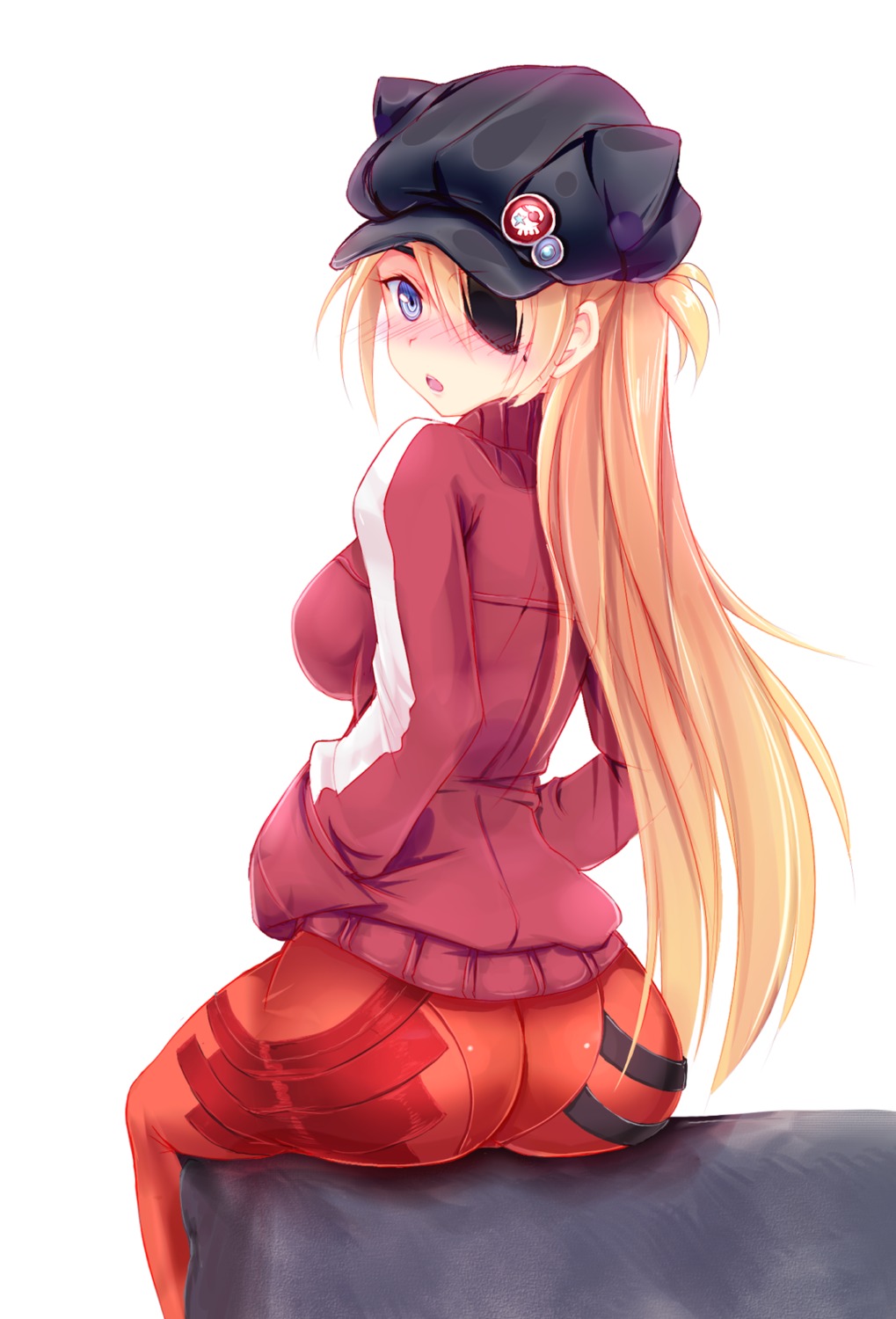 ass, bodysuit, eyepatch, minazuki, neon_genesis_evangelion, souryuu_asuka_langley