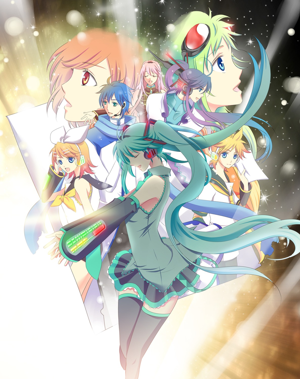 gumi, hatsune_miku, headphones, kagamine_len, kagamine_rin, kaito, kamui_gakupo, megurine_luka, meiko, perico, vocaloid