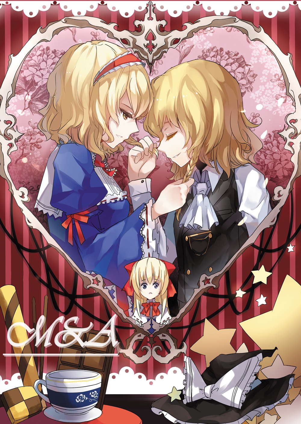 alice_margatroid, kirisame_marisa, sindre, touhou, yuri