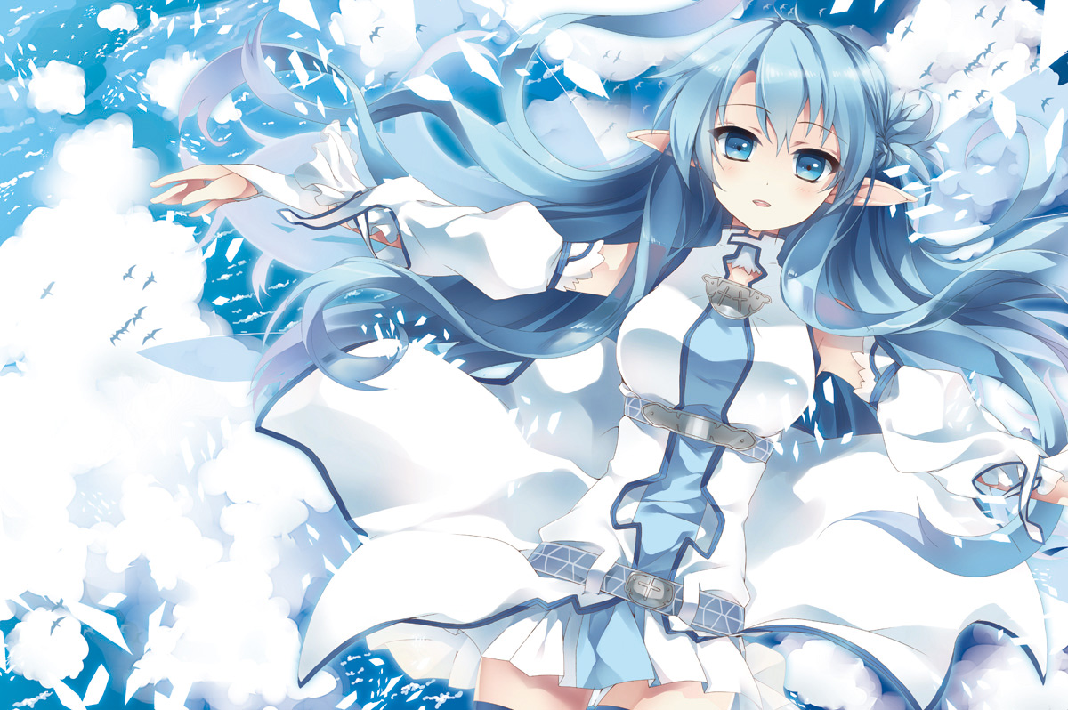 akara, alfheim_online, asuna_(sword_art_online), elf, pointy_ears, sword_art_online, thighhighs