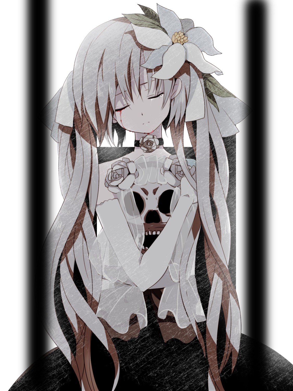blood, dress, hatsune_miku, marirero_a, vocaloid