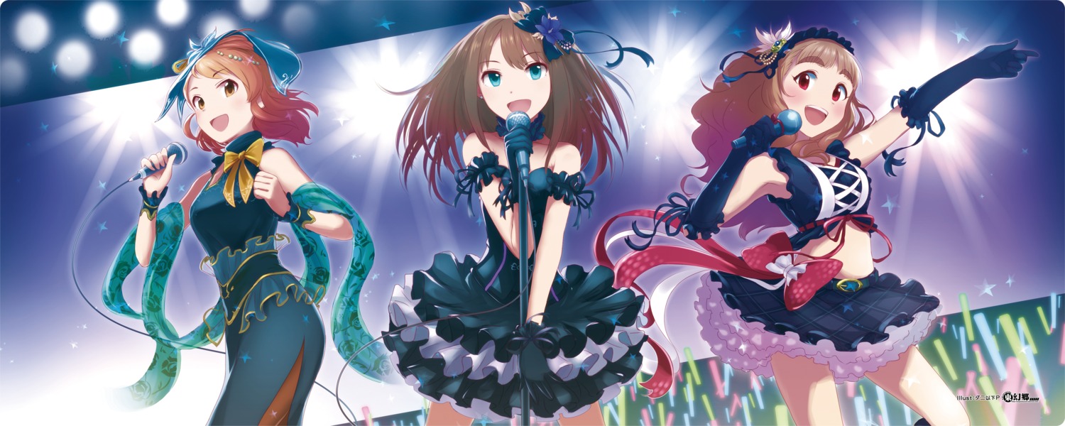 dani-ikapi, dress, houjou_karen, kamiya_nao, shibuya_rin, the_idolm@ster, the_idolm@ster_cinderella_girls