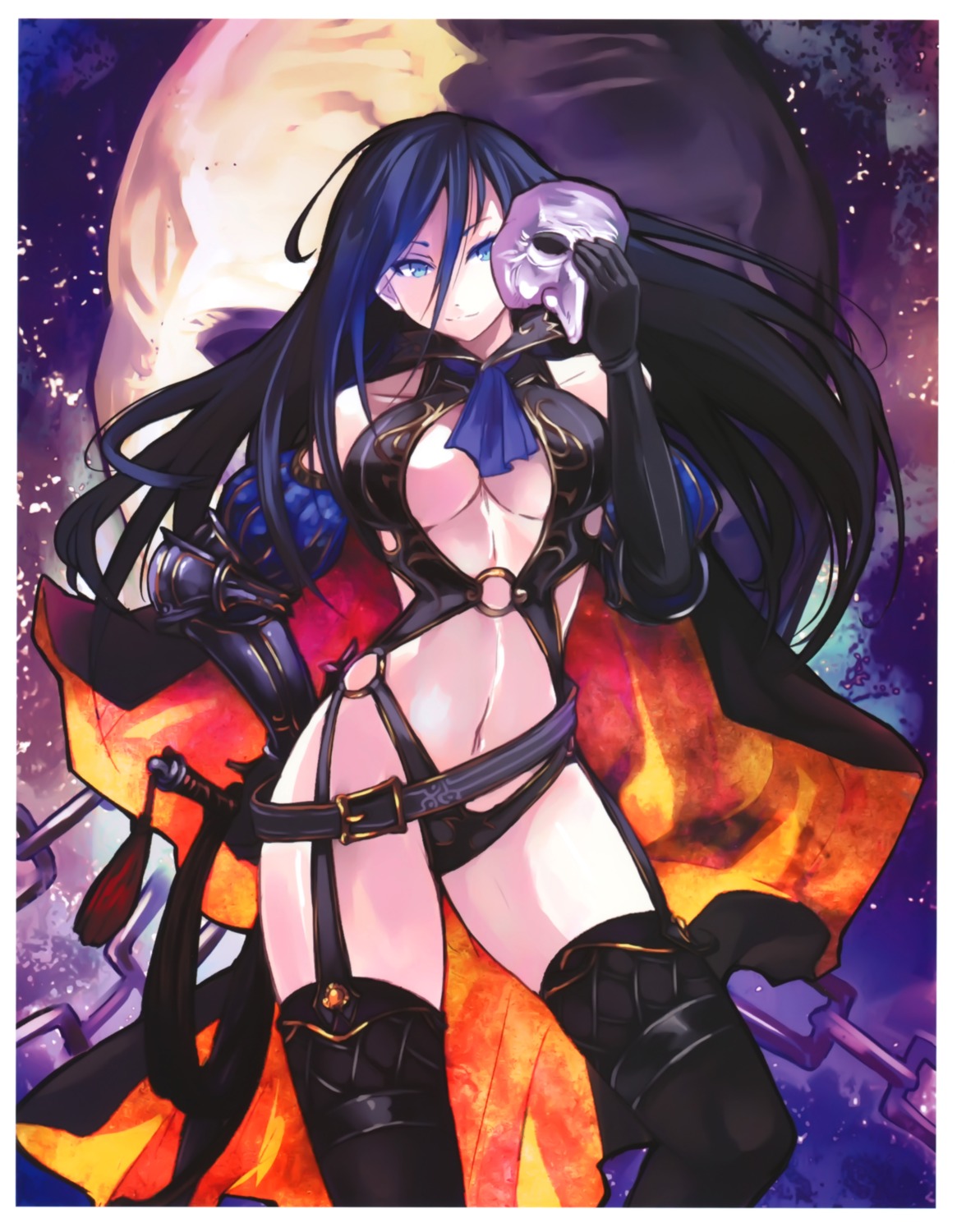 cleavage, kaku-san-sei_million_arthur, shibano_kaito, stockings, thighhighs