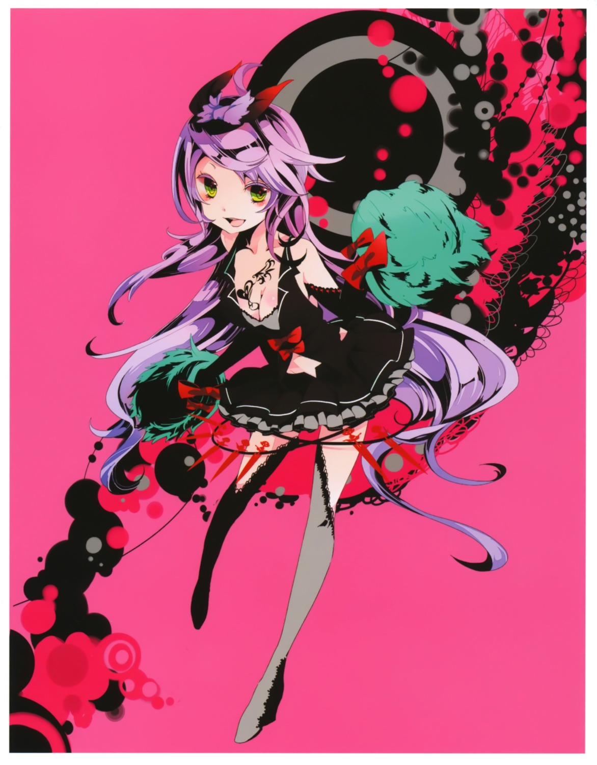 bachiko, cleavage, kaku-san-sei_million_arthur, thighhighs