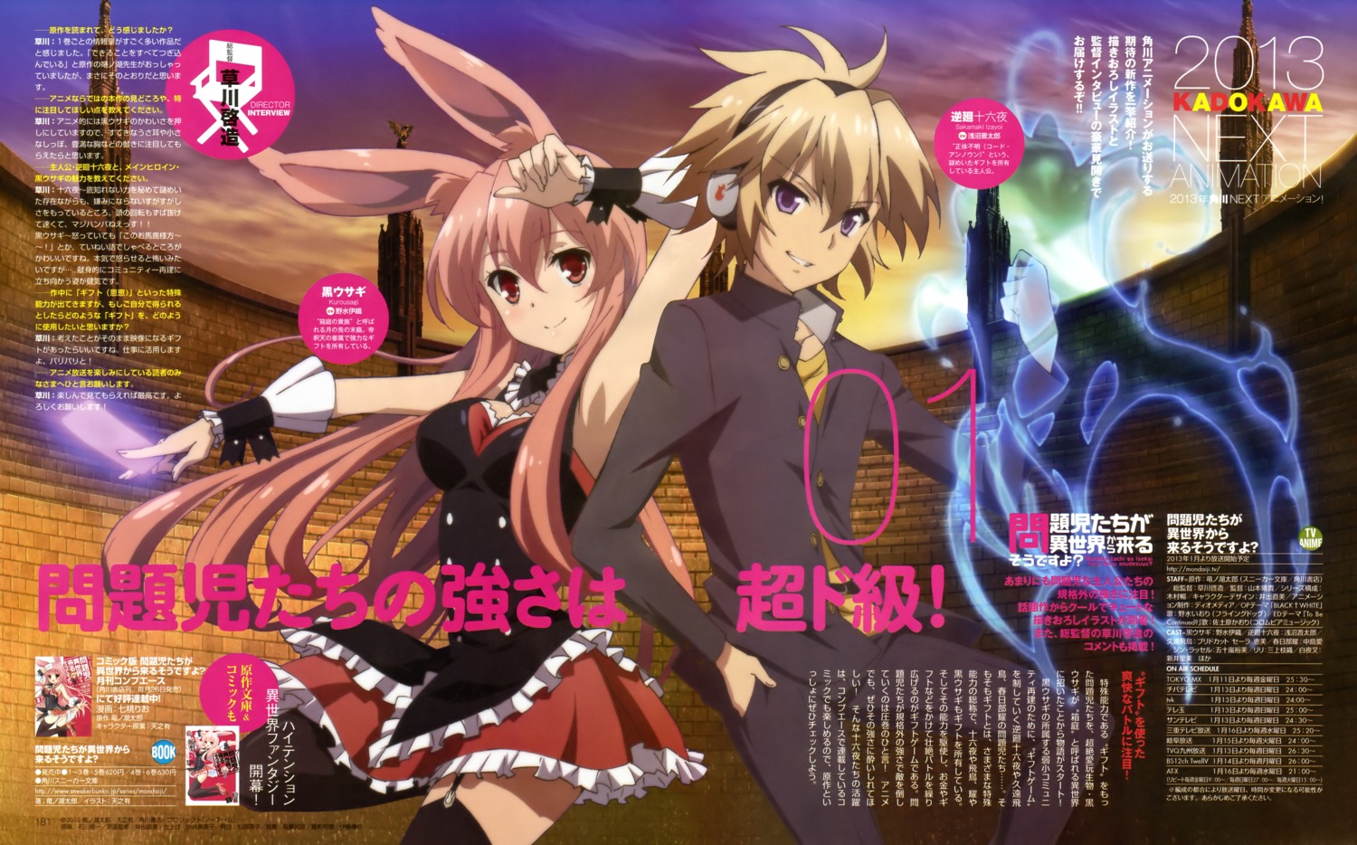 animal_ears, bunny_ears, bunny_girl, ishikawa_masakazu, kurousagi_(mondaiji), mondaiji_tachi_ga_isekai_kara_kuru_sou_desu_yo?, sakamaki_izayoi, thighhighs
