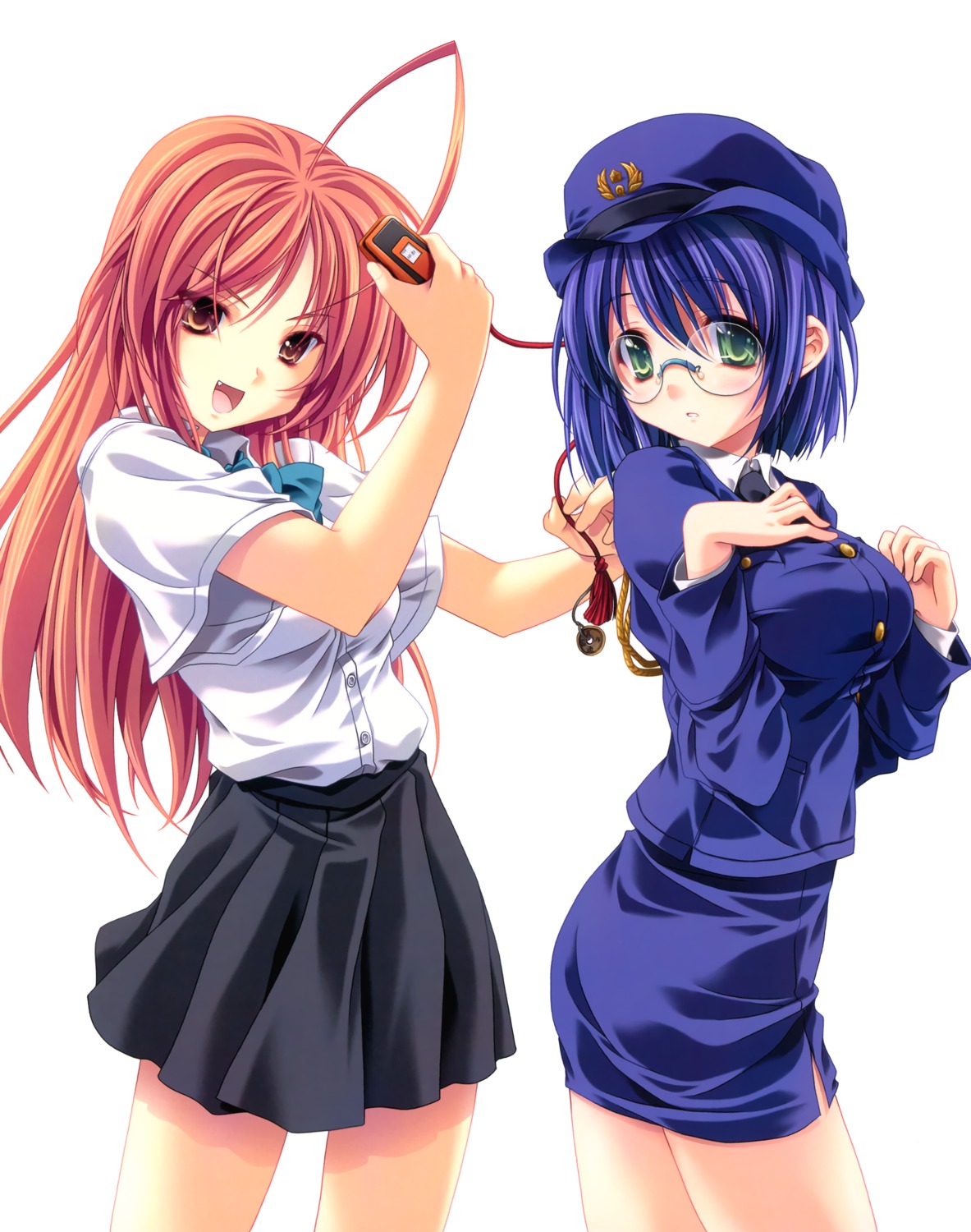 detexted, lycée, megane, miyama-zero, police_uniform, stray_moon