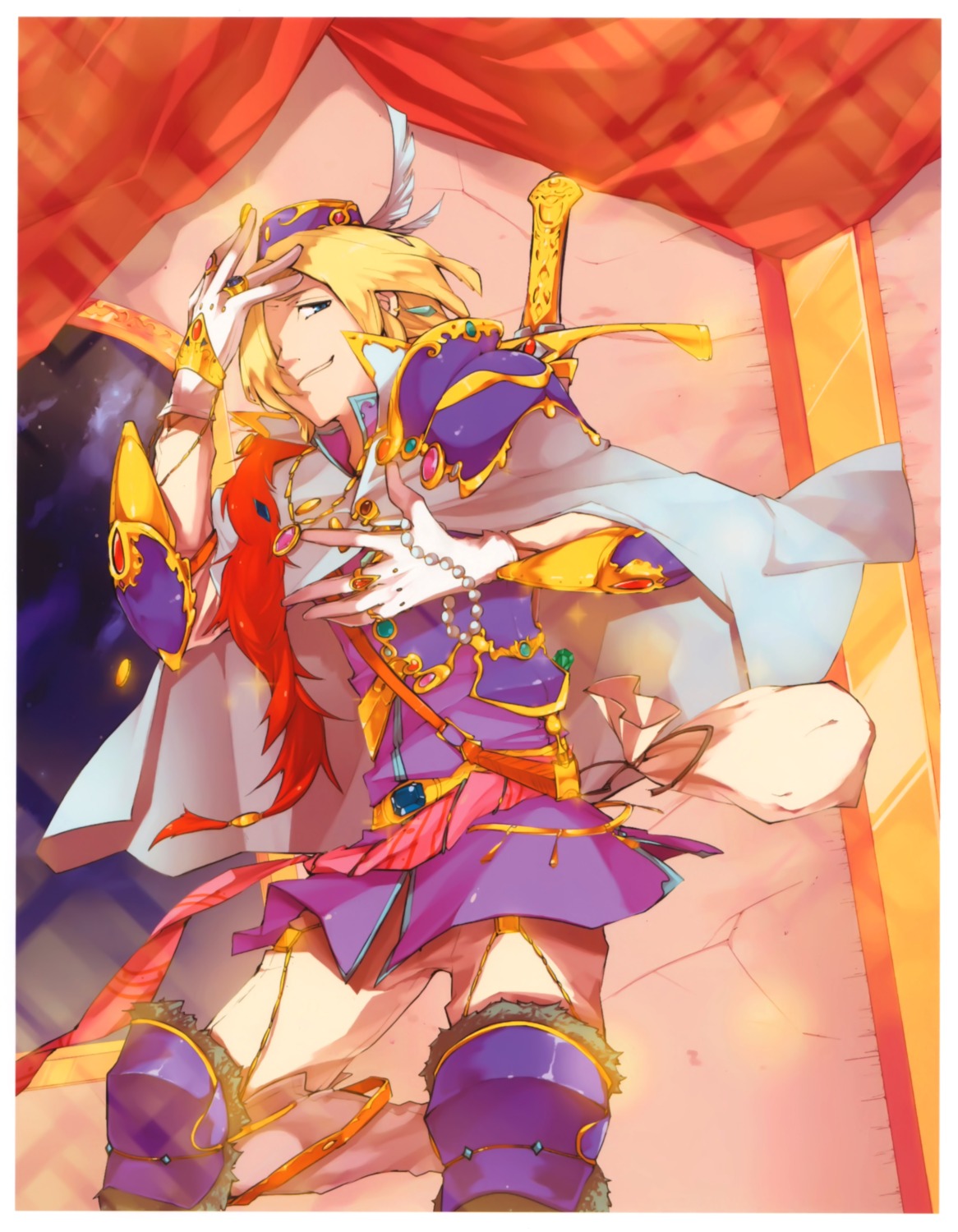 35, armor, kaku-san-sei_million_arthur, male, sword