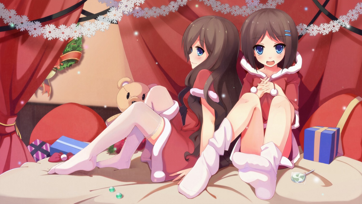 christmas, nerv110, thighhighs, wallpaper