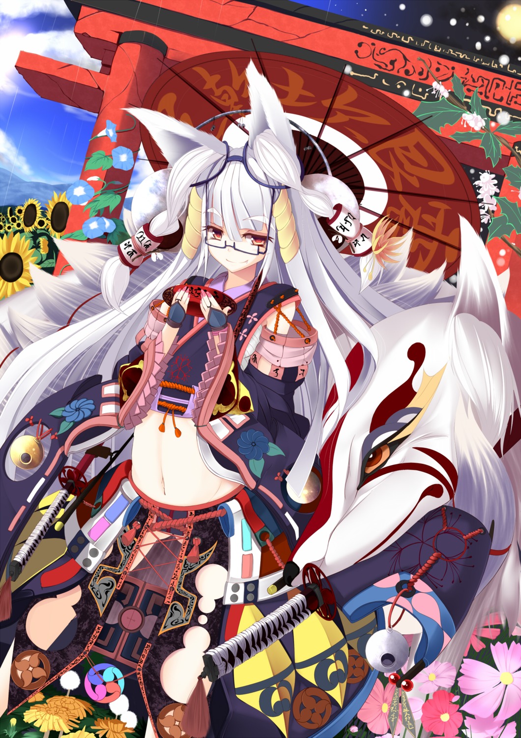 animal_ears, atuuy, megane, tail