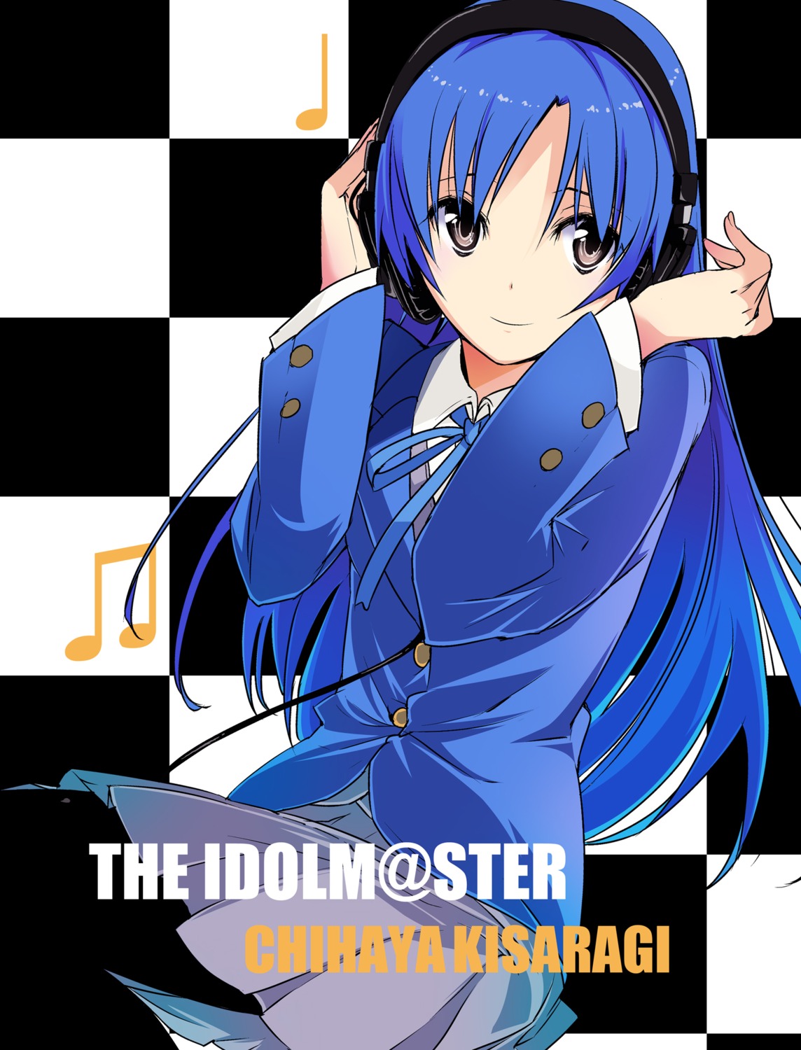 hamasin2424, headphones, kisaragi_chihaya, seifuku, the_idolm@ster