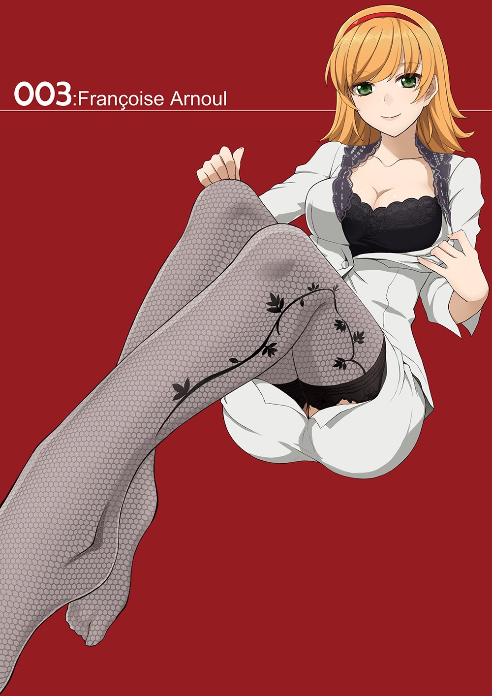cleavage, cyborg_009, fishnets, francoise_arnoul_(cyborg_003), prime, thighhighs