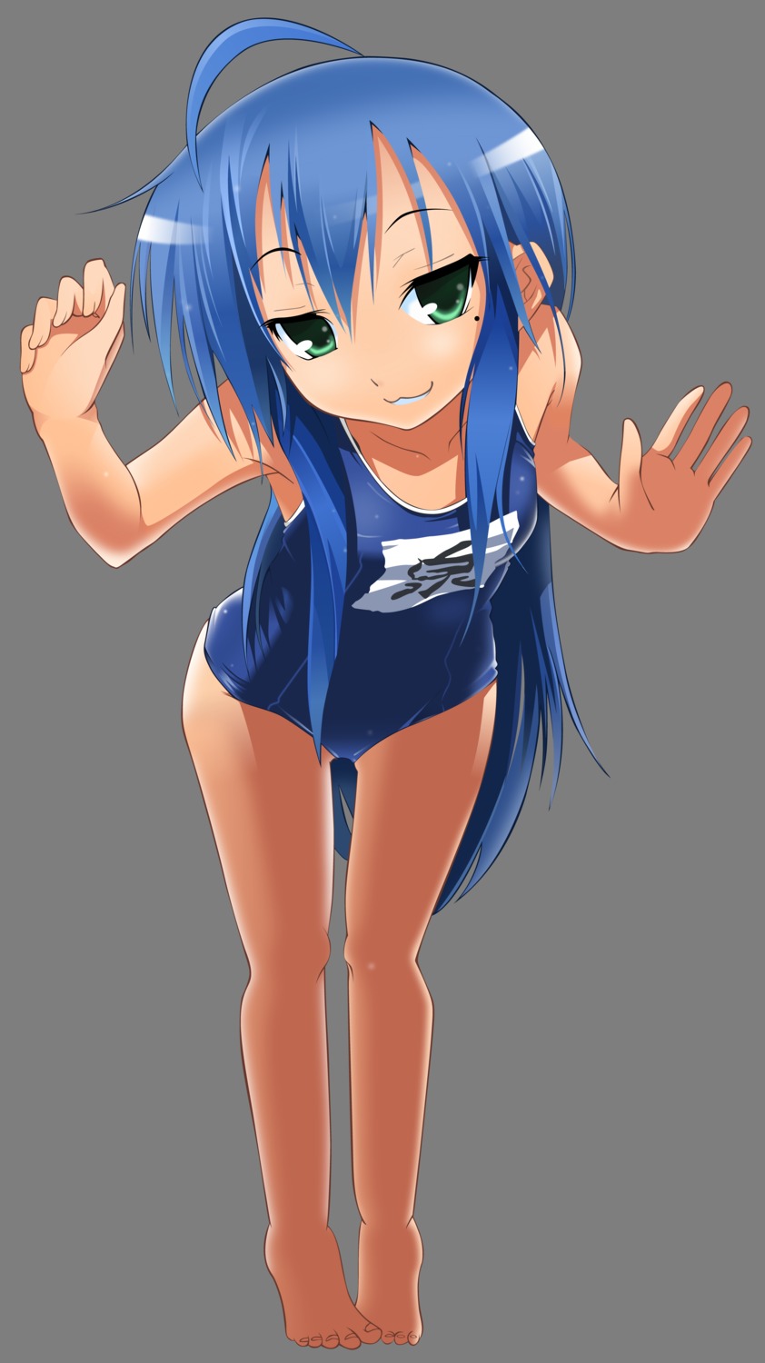 izumi_konata, lucky_star, nilitsu, school_swimsuit, swimsuits, transparent_png, vector_trace