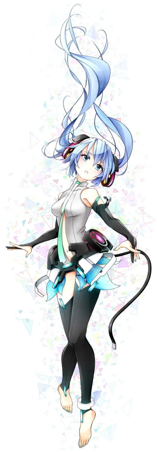 hatsune_miku, miku_append, miy, thighhighs, vocaloid, vocaloid_append