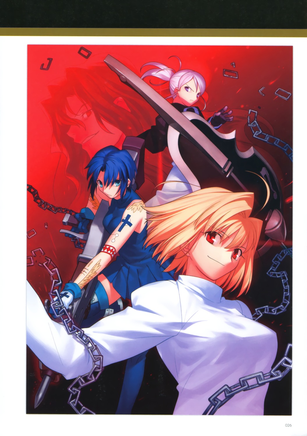 arcueid_brunestud, ciel, melty_blood, michael_roa_valdamjong, riesbyfe_stridberg, takeuchi_takashi, thighhighs, tsukihime