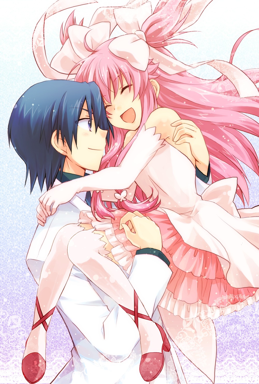 angel_beats!, dress, hinata_hideki, kousetsu, thighhighs, yoshioka_yui