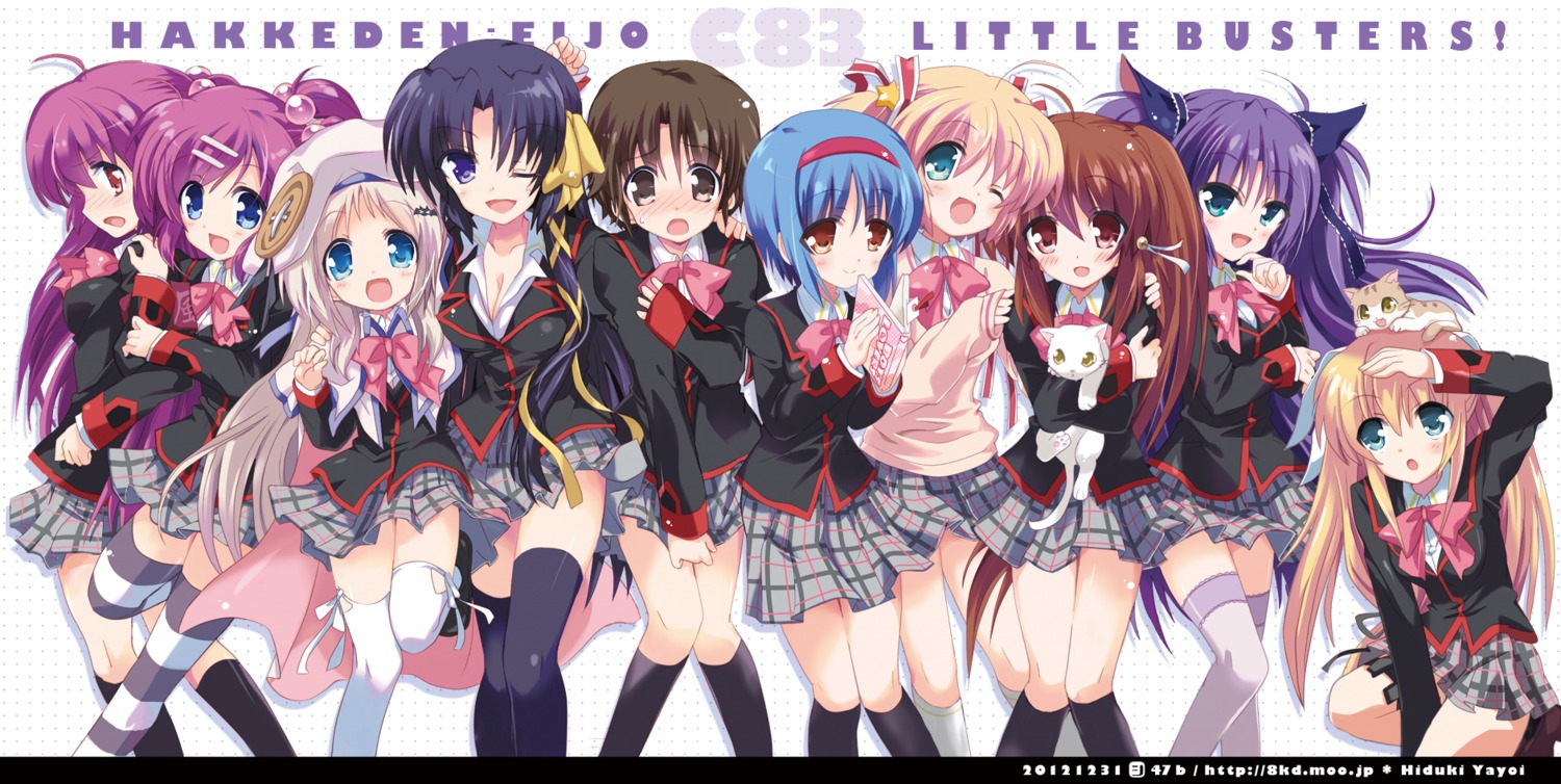 cleavage, futaki_kanata, hizuki_yayoi, kamikita_komari, kurugaya_yuiko, little_busters!, naoe_riki, natsume_rin