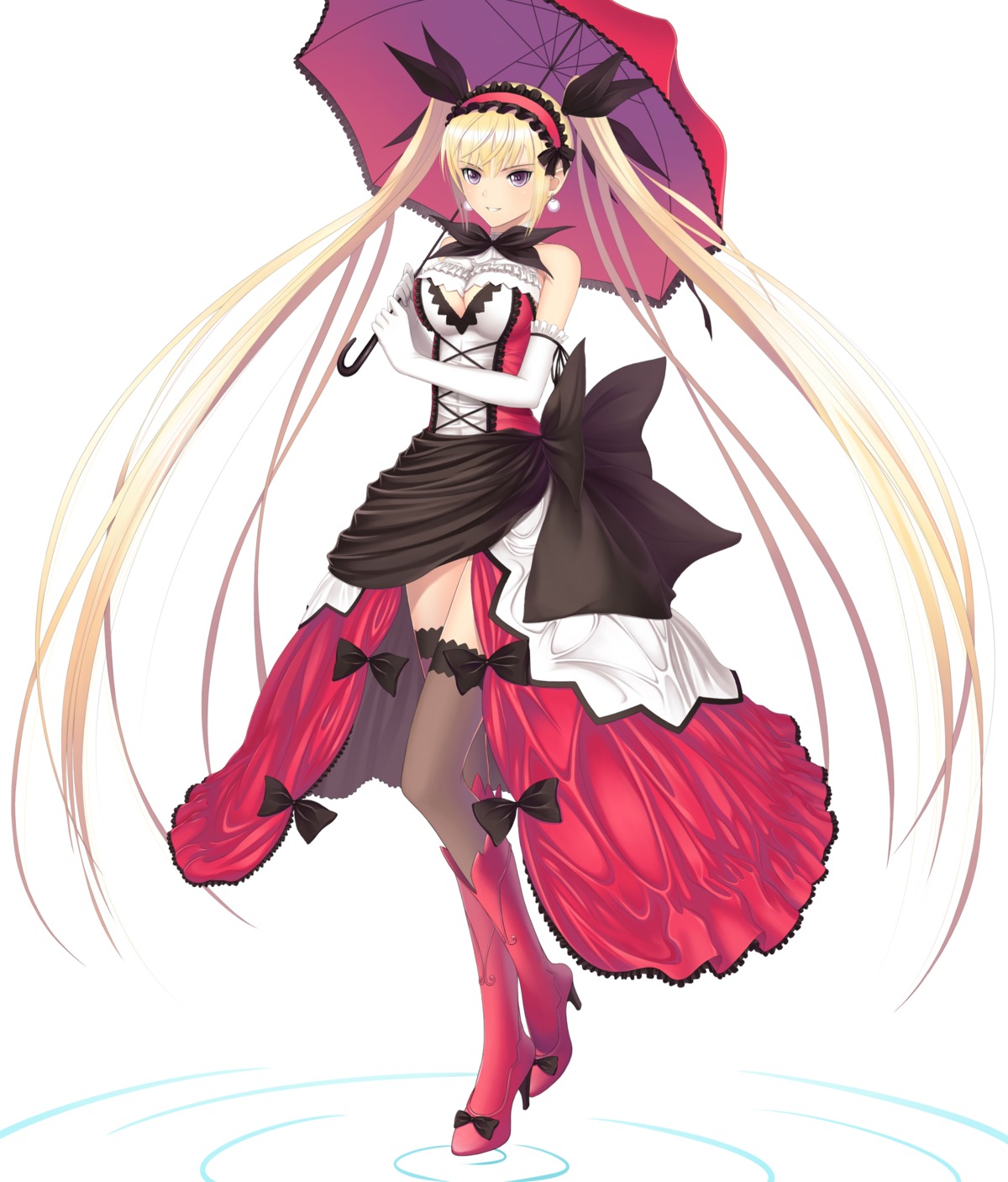 cleavage, dress, elf, gothic_lolita, heels, lolita_fashion, ltt_challenger, mistral_nereis