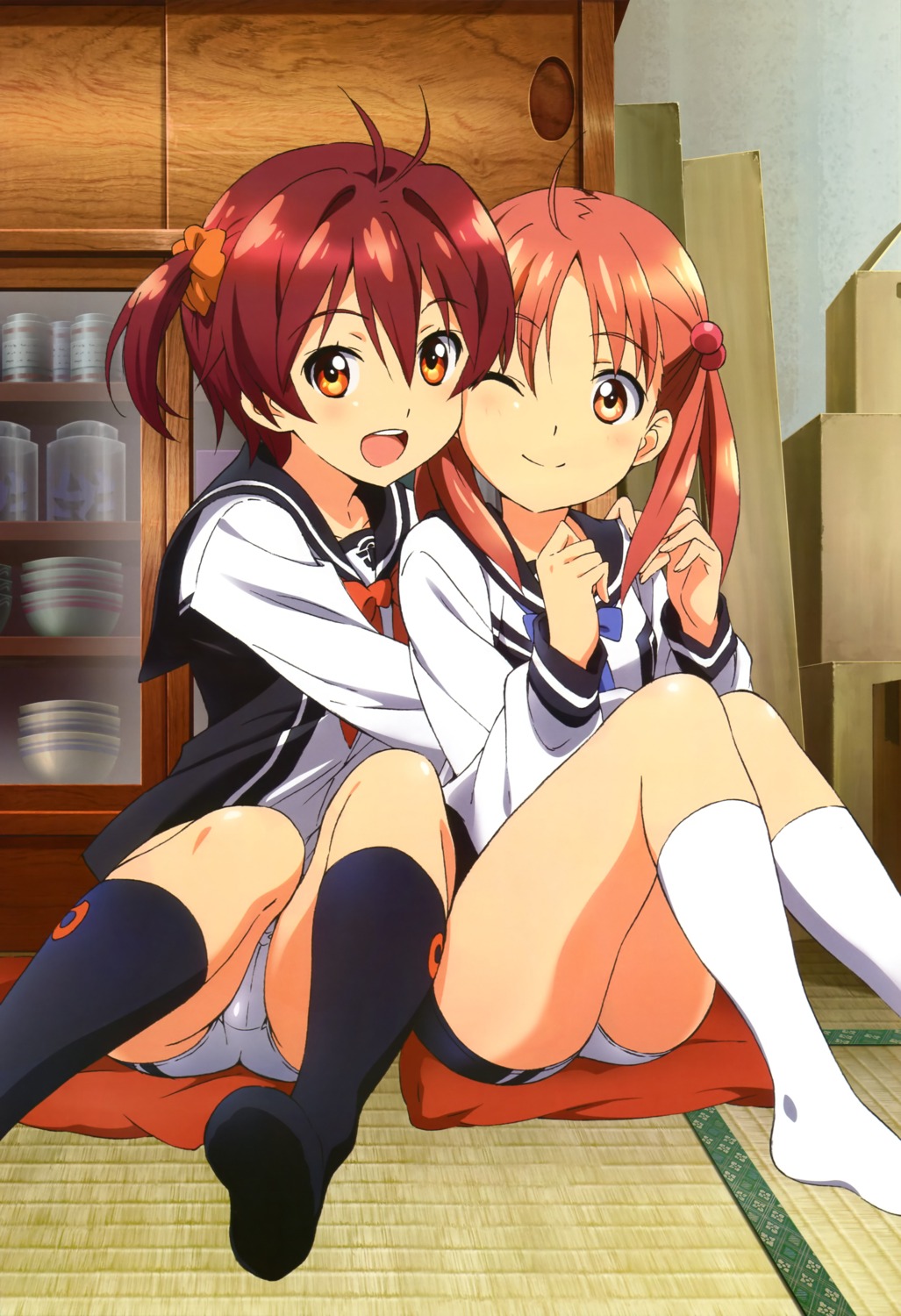 buruma, isshiki_akane, isshiki_momo, sano_keiichi, seifuku, vividred_operation