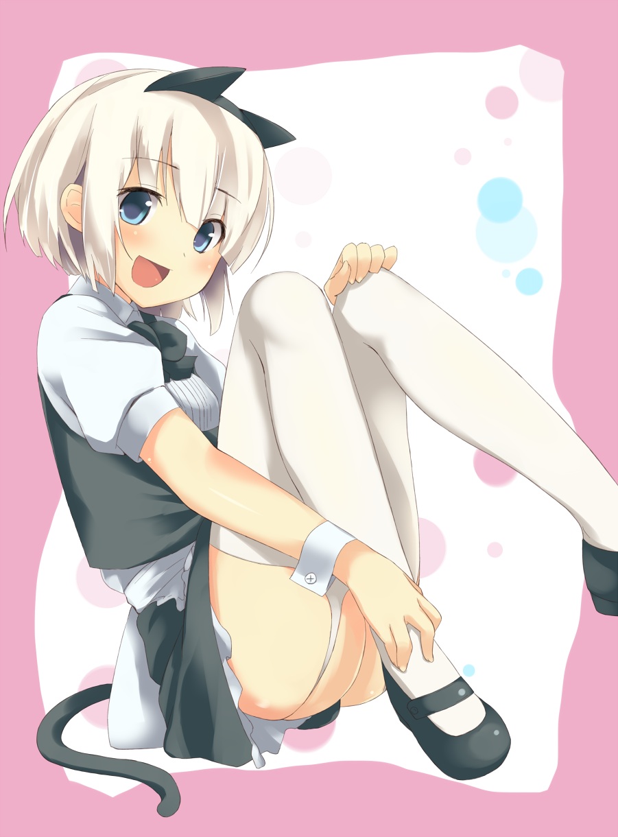 konpaku_youmu, mokoke, stockings, tail, thighhighs, touhou