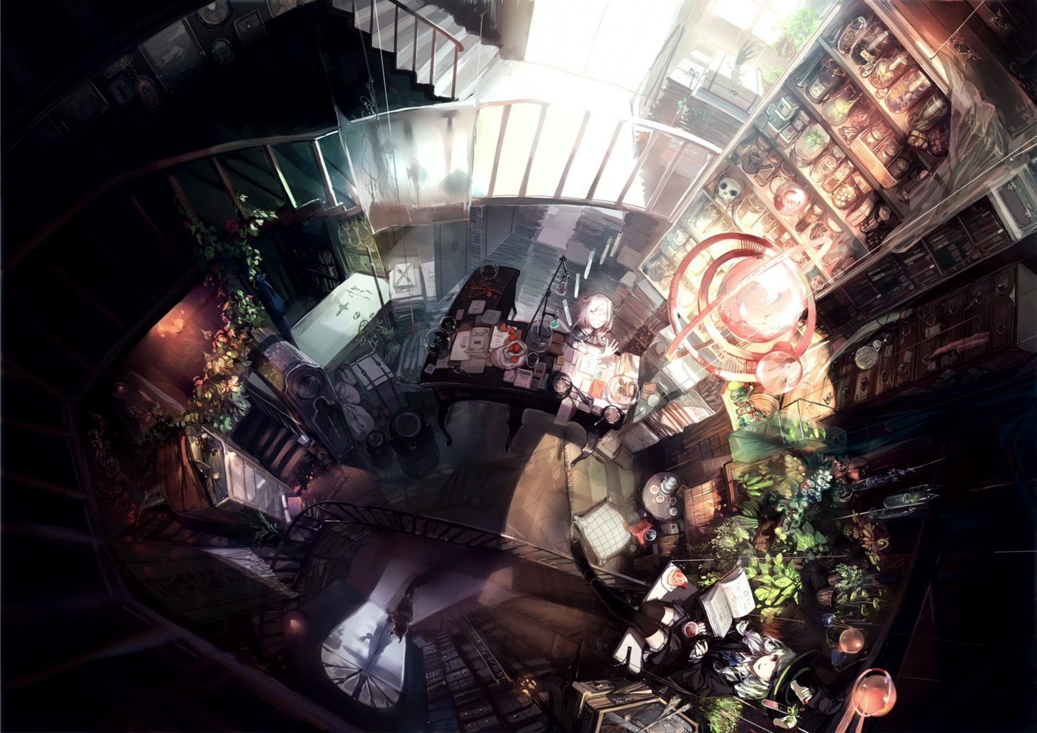 h2so4kancel, landscape, megane, thighhighs