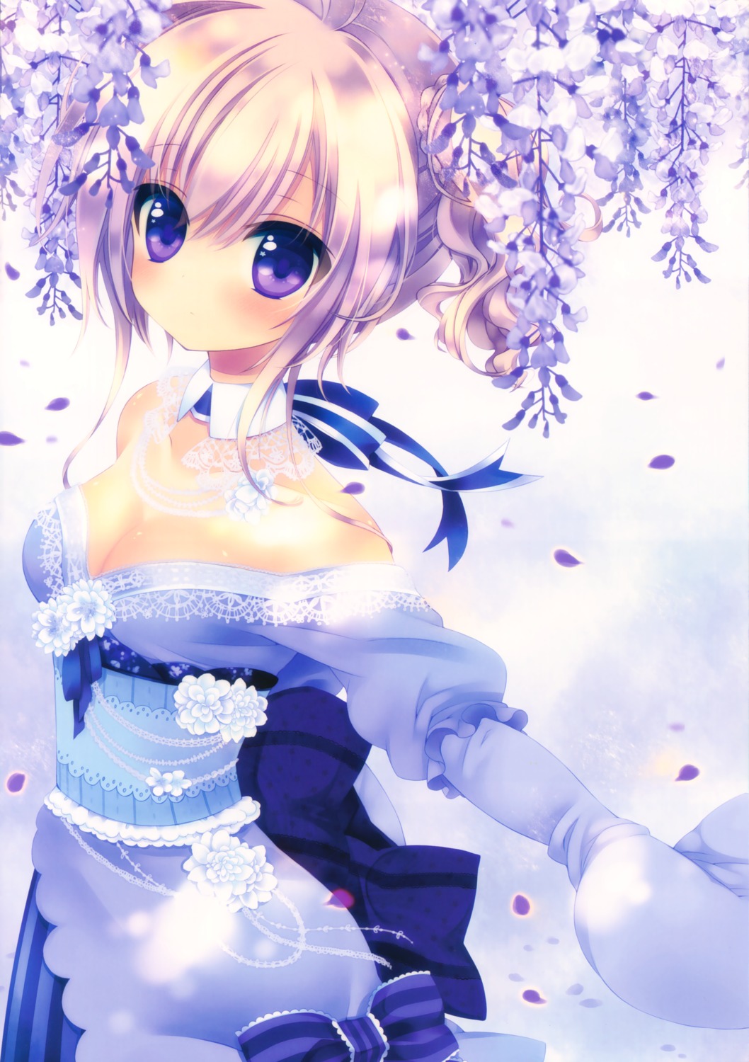 cleavage, dress, konno_kengo, uni-guru