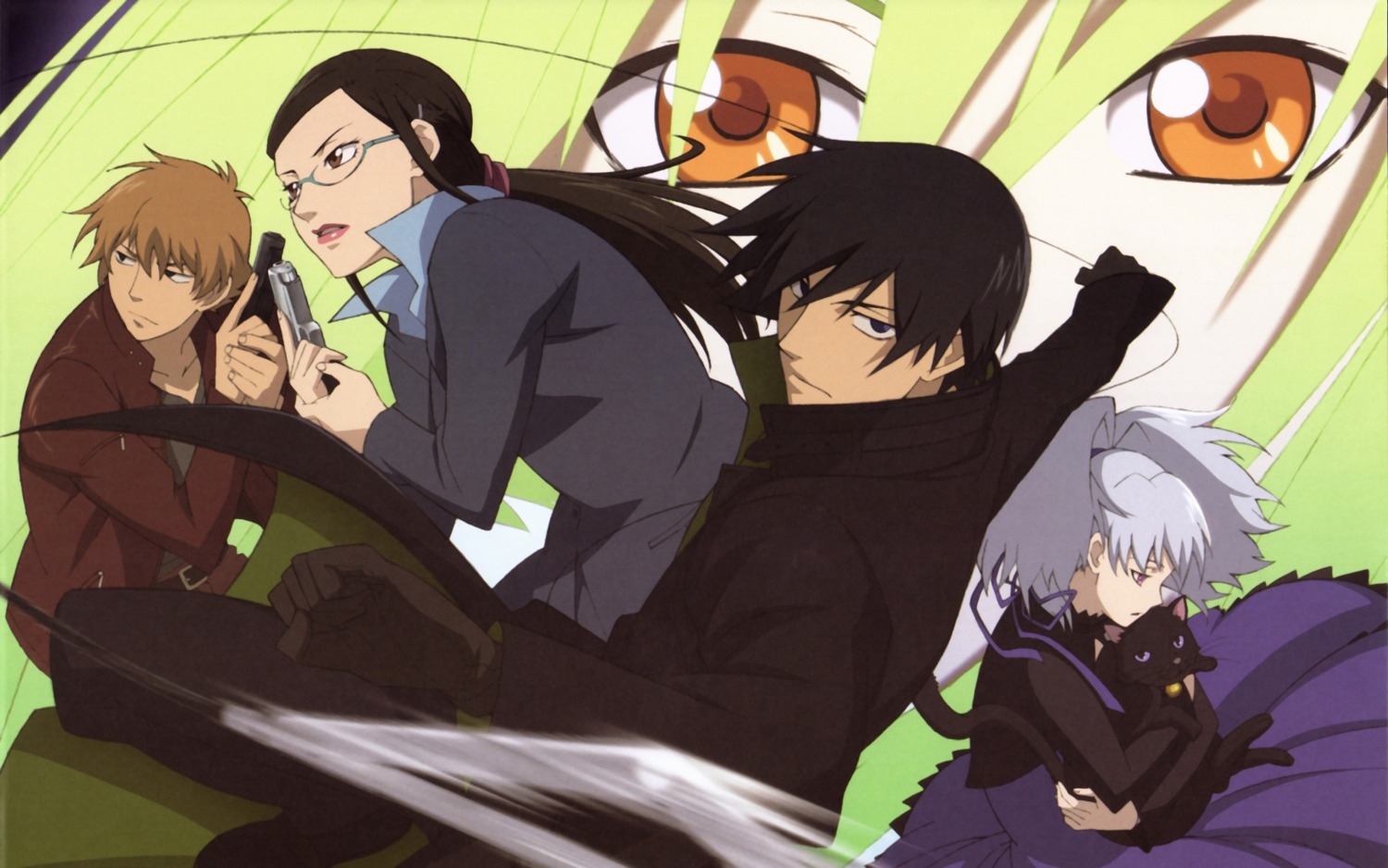 amber, darker_than_black, hei, kirihara_misaki, kouno_yutaka, mao_(darker_than_black), wallpaper, yin