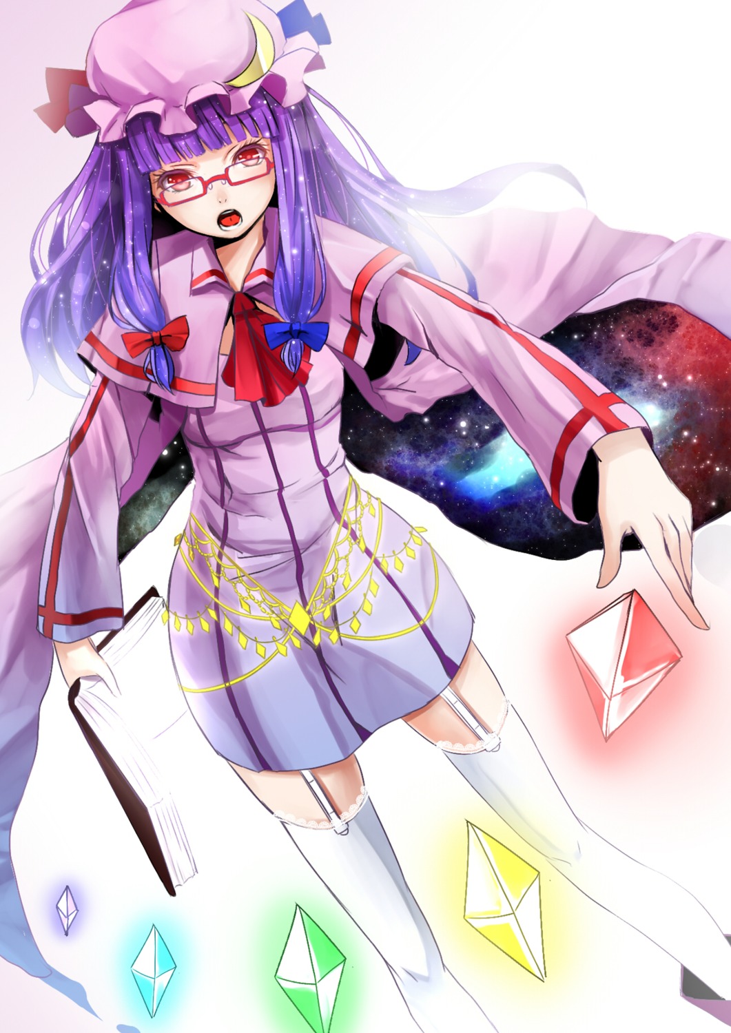 megane, patchouli_knowledge, reio_reio, stockings, thighhighs, touhou