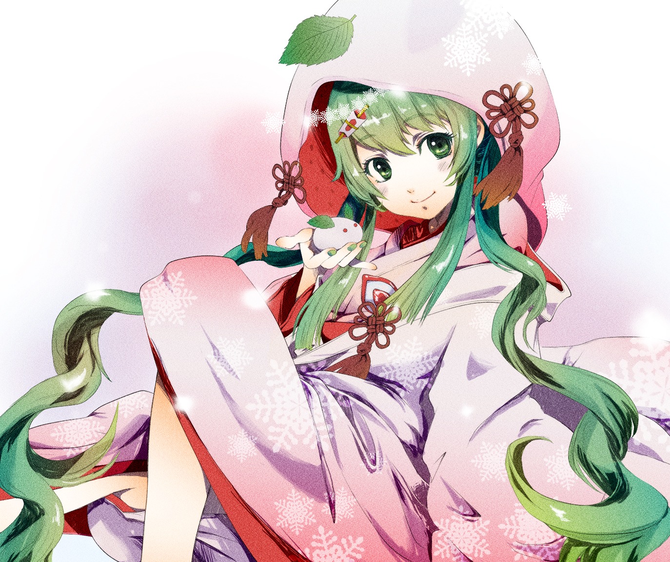 hatsune_miku, kimono, umimami, vocaloid, yuki_miku