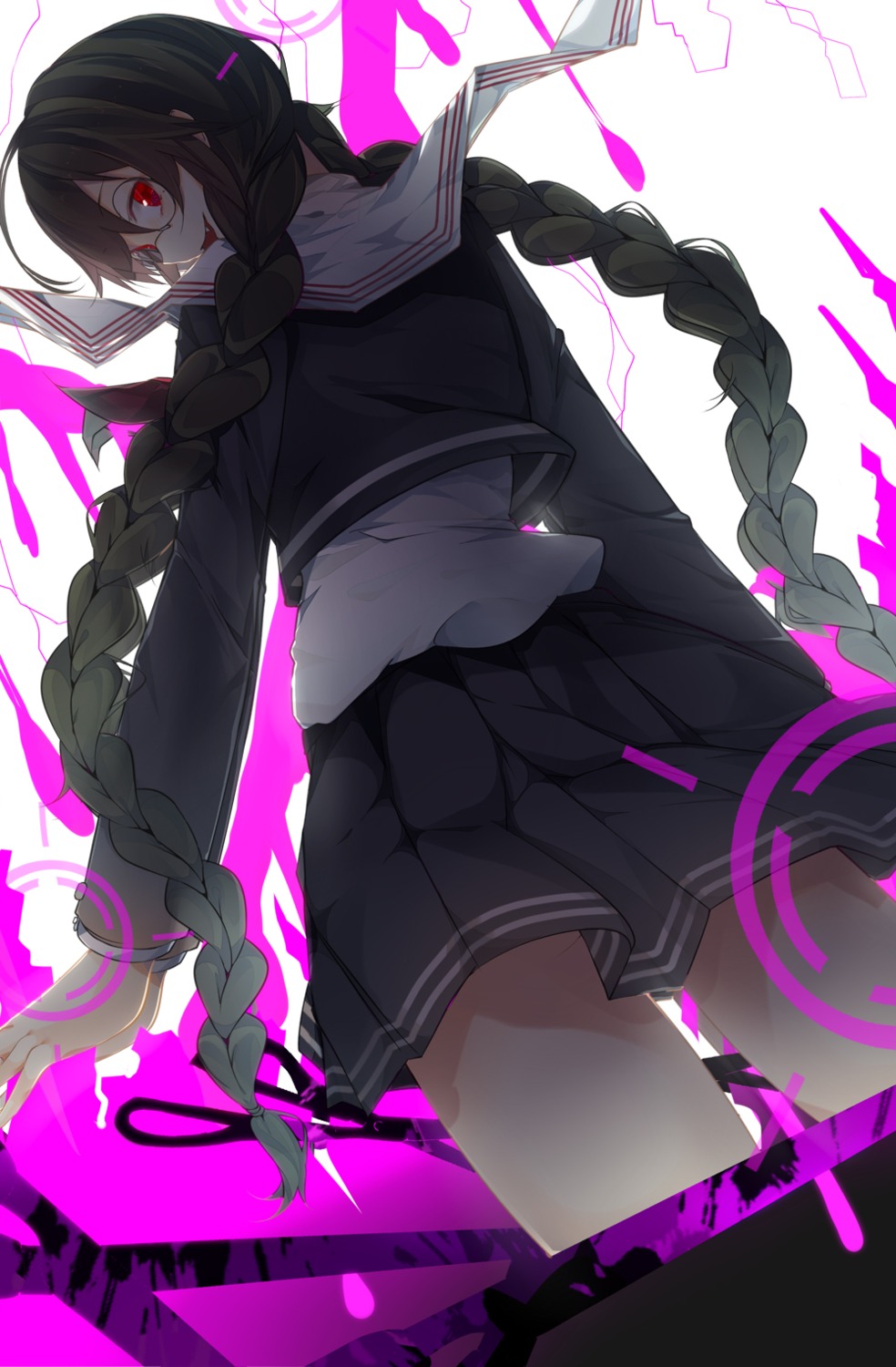 benio_(dontsugel), dangan-ronpa, fukawa_touko, megane, seifuku