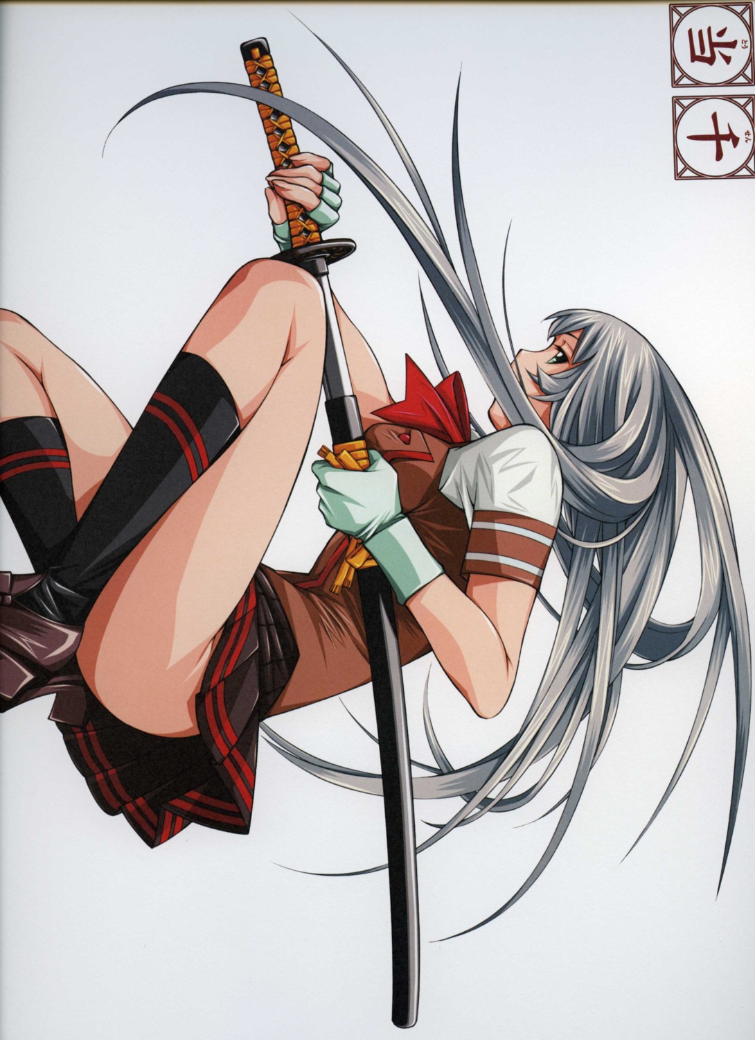 chouun_shiryuu, ikkitousen, ikkitousen~dragon_destiny~, seifuku, shiozaki_yuuji, sword