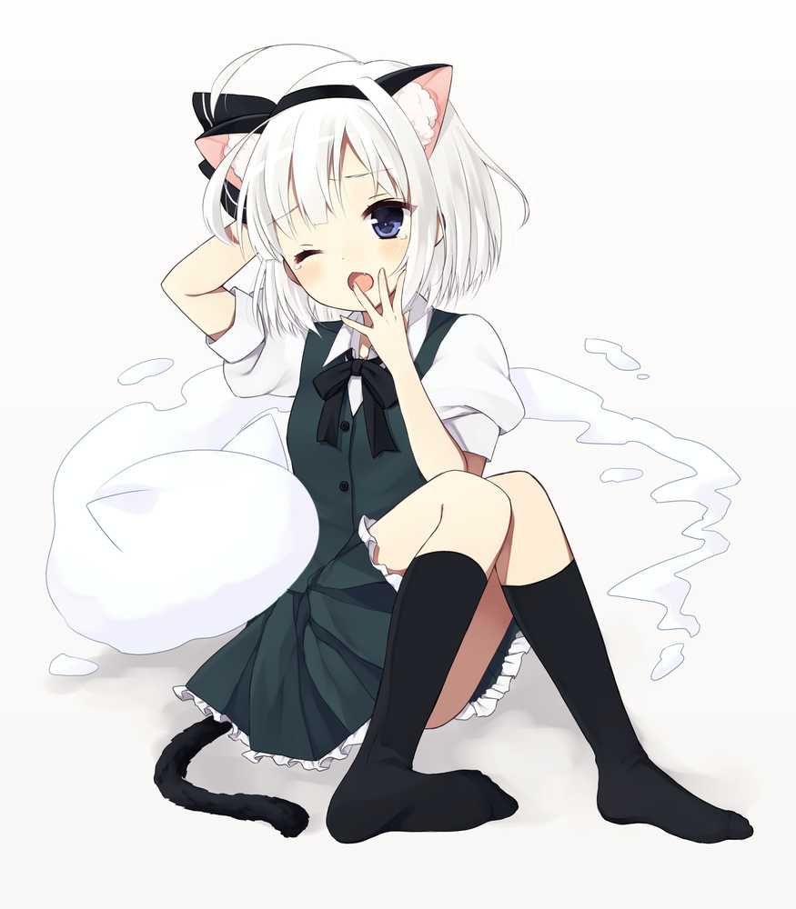 animal_ears, konpaku_youmu, nekomimi, purin_jiisan, tail, touhou