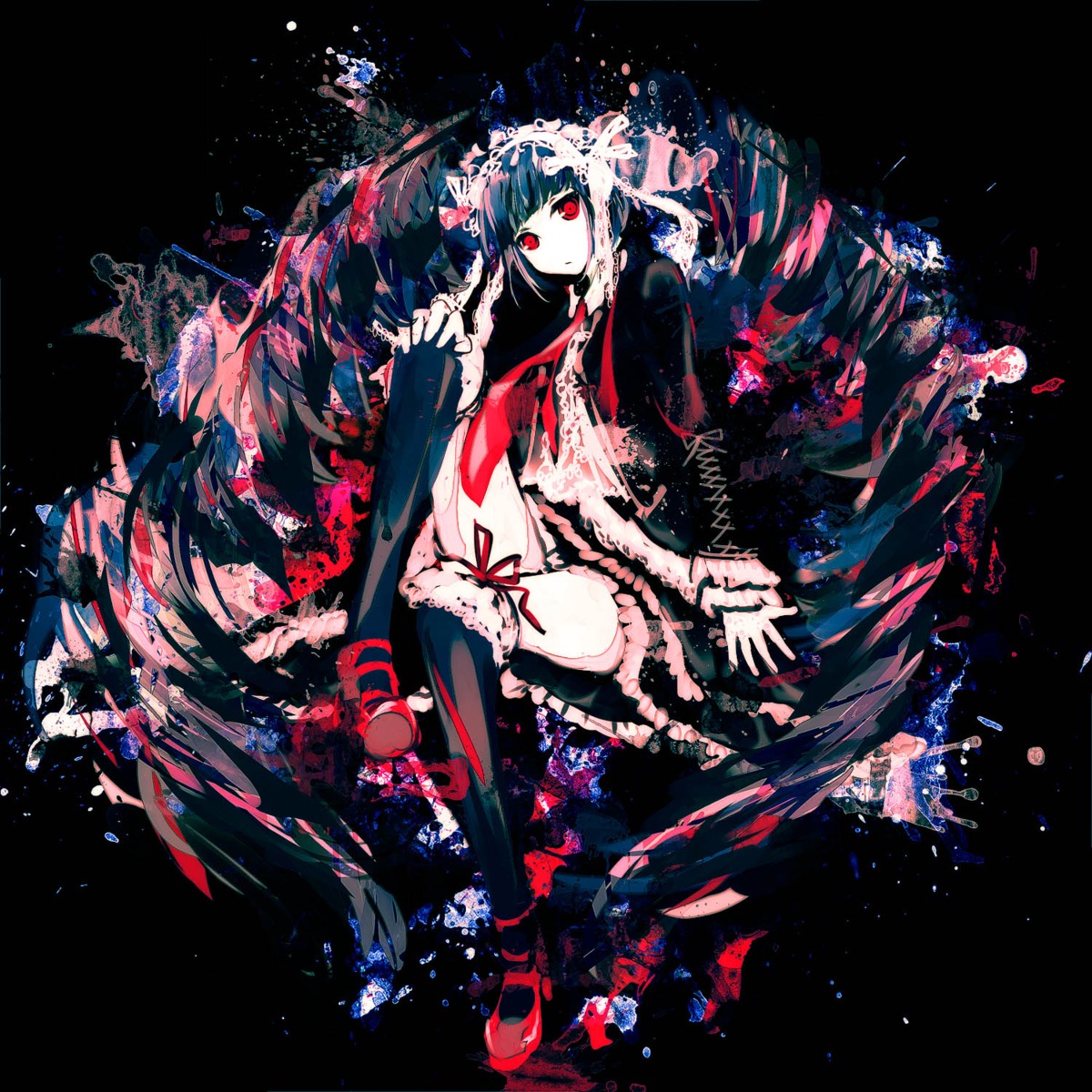 celestia_ludenberg, dangan-ronpa, jpeg_artifacts, lolita_fashion, meola