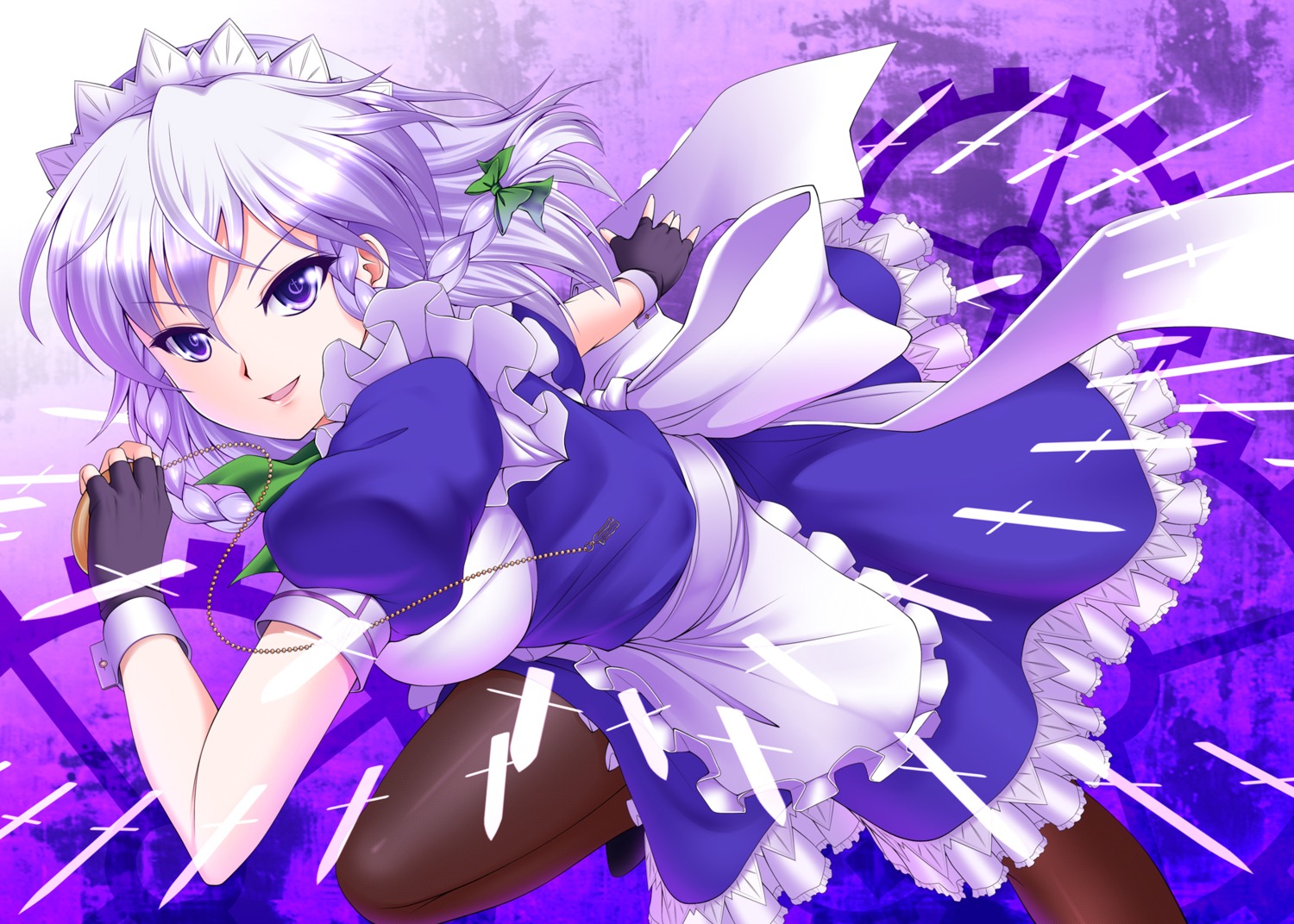 genjuu_rou, izayoi_sakuya, pantyhose, touhou