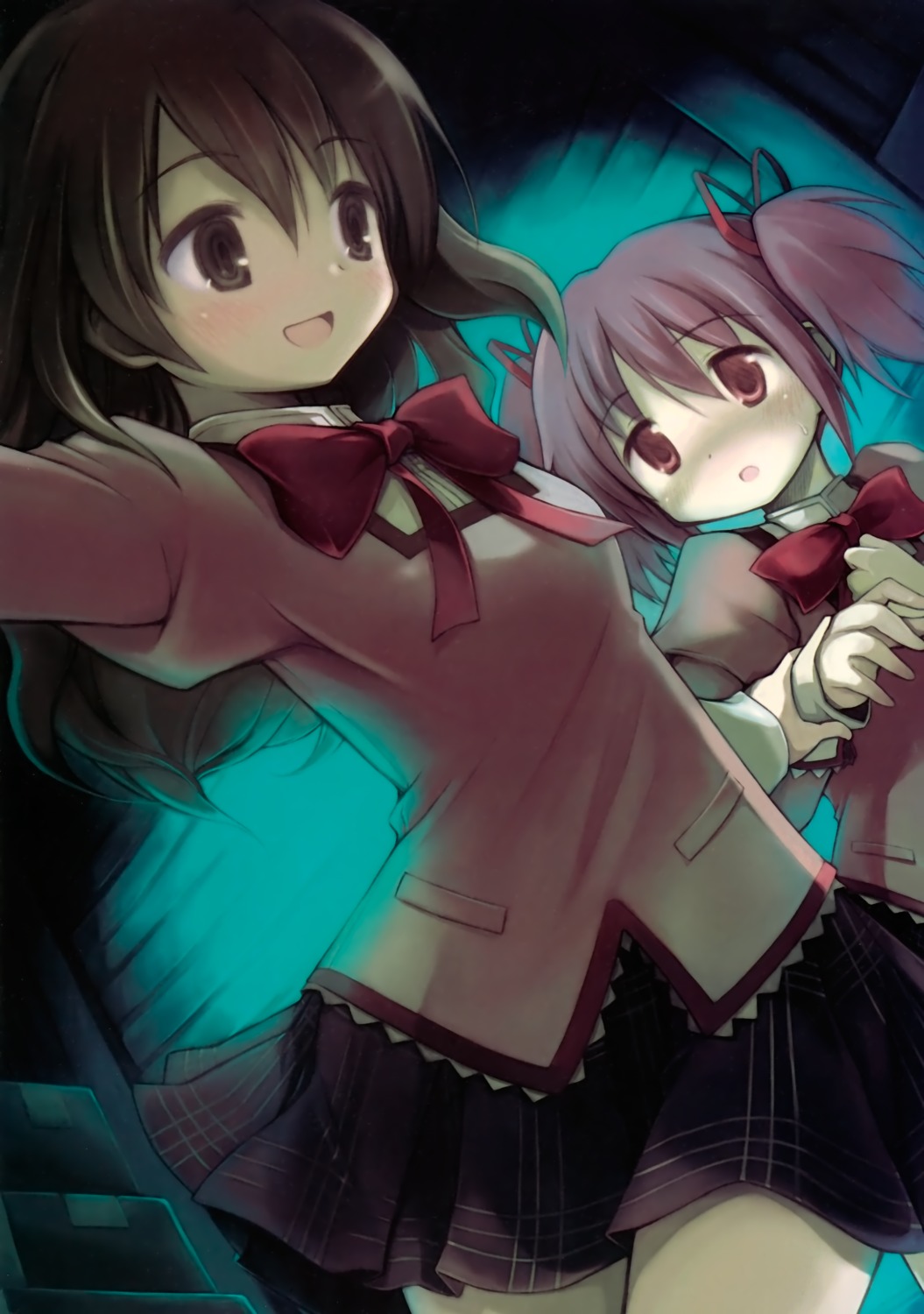 kaname_madoka, mahou_shoujo_madoka_magica, seifuku, shizuki_hitomi, torishimo
