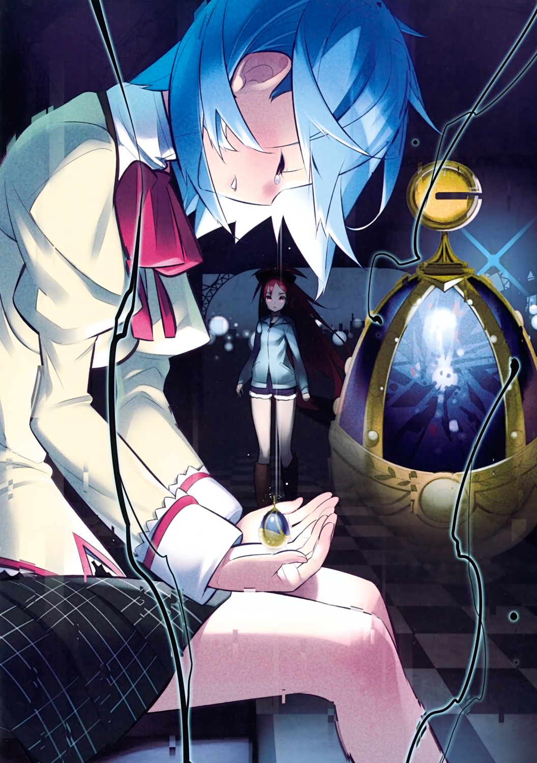 mahou_shoujo_madoka_magica, miki_sayaka, sakura_kyouko, seifuku, tensugi_takashi